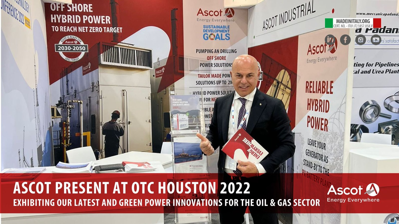 Come and meet all the Ascot Team at the Offshore Technology Conference 2022