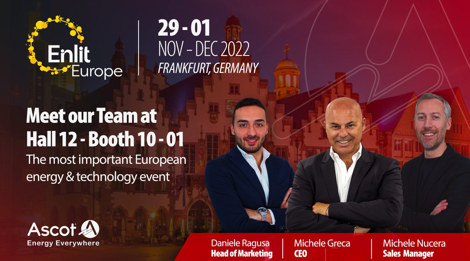 Ascot returns to Frankfurt for energy fair Enlit Europe 2022