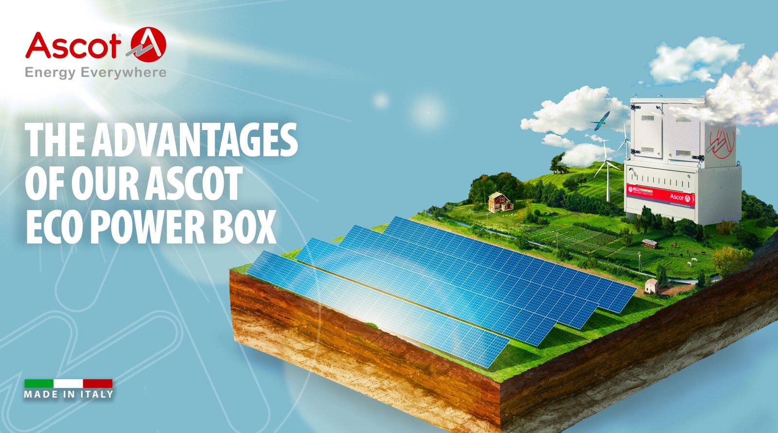 The advantages of the clean energy storage system, the Eco Power Box Ascot