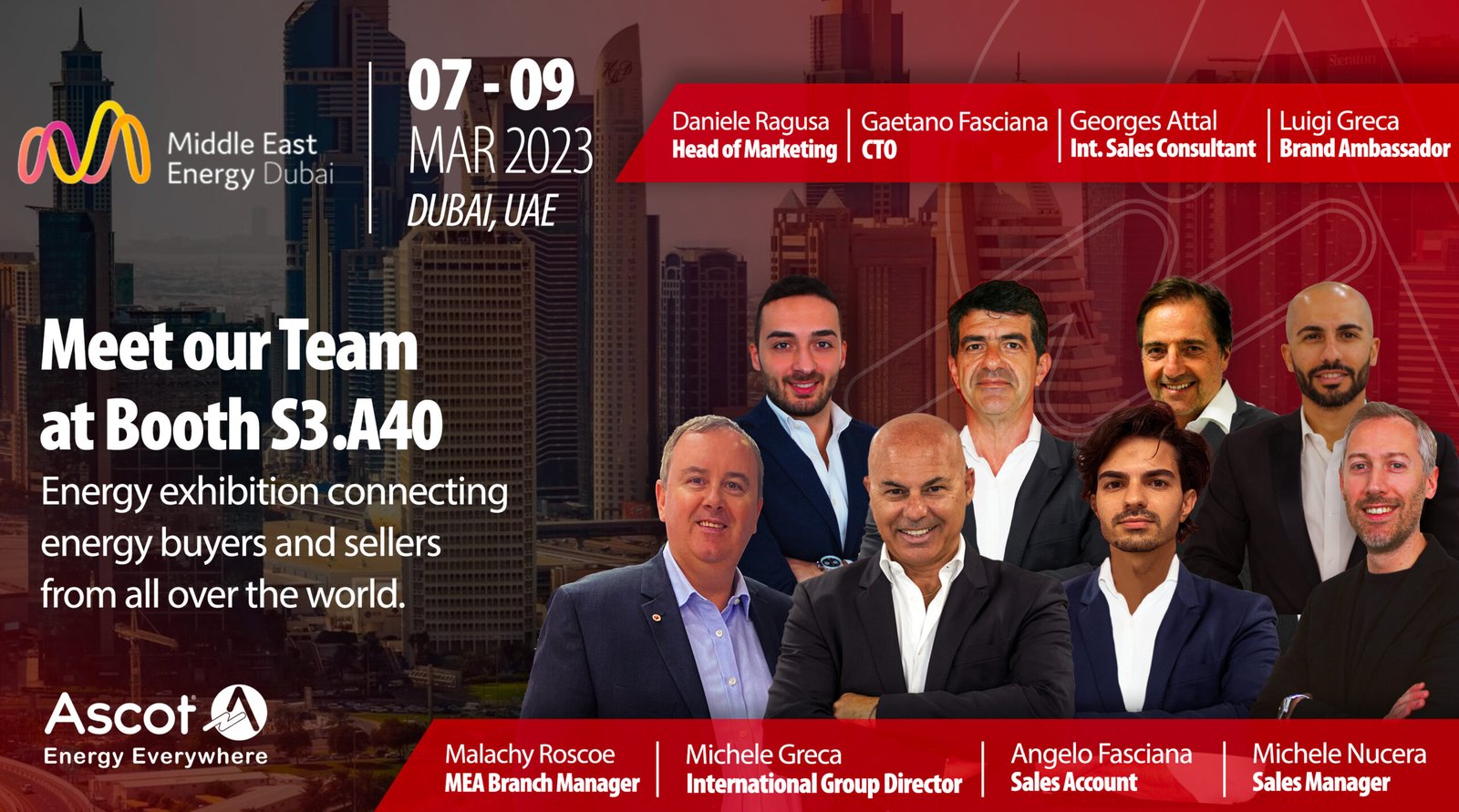Ascot participates in the Middle East Energy 2023 Exhibition in Dubai