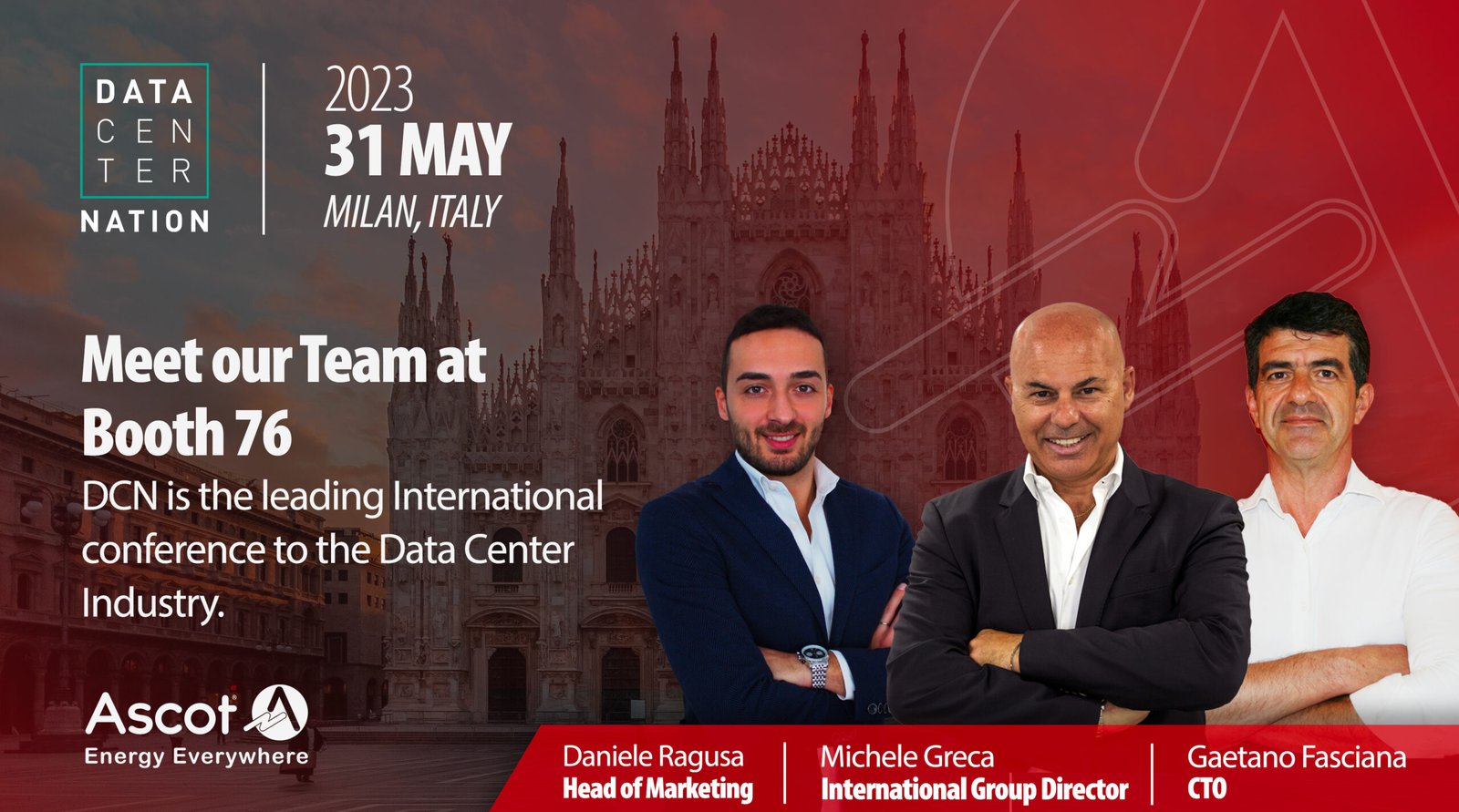 Ascot will participate in the Data Center Nation 2023 in Milan